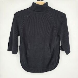 UGG Raelynn Turtleneck Sweater Women Medium Long Pullover Black Chunky Knit